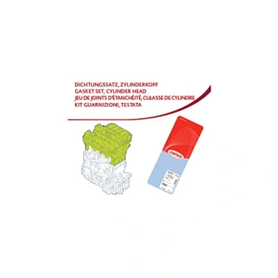 Immagine di CORTECO 418755P Kit guarnizioni, Testata con paraolio albero a camme, guarnizione testata, tenuta stelo valvola RENAULT: CLIO 2