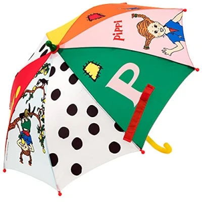 Immagine di PIPPI LONGSTOCKING Ombrello per bambini a cupola Ombrelli colorati Pioggia o sole Giocattoli ragazze e ragazzi Età 3+