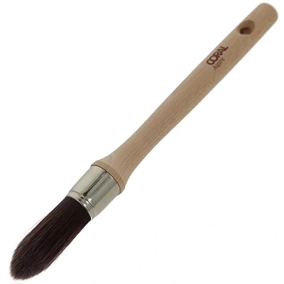 Immagine di Coral 33713 Aspire Pennello rotondo da 21 mm, professionale, con profilo appuntito per un taglio rapido e accurato dei dettagli, finitura ultra liscia emulsione commerciale o manico in legno FSC