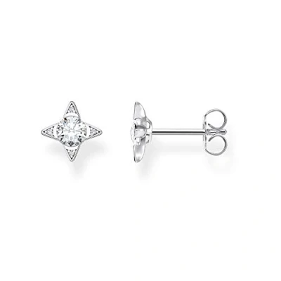 Immagine di Thomas Sabo Orecchini Donna a Bottone con Libellula di Colore Nero in Argento 925 Placcato Oro H2051 314 7