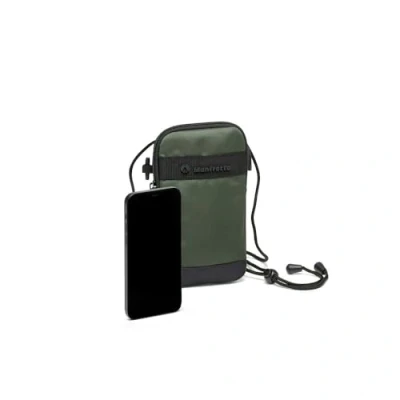 Immagine di Manfrotto Street Pouch, Borsa Smartphone a Tracolla, Accessori Smartphone, Custodia Telefono, con per Schermo fino 6,8 Pollici, Colore Verde