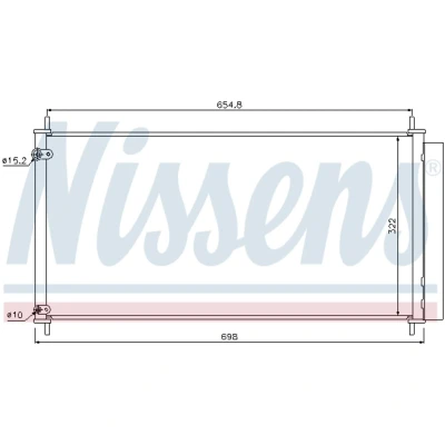 Immagine di NISSENS 940036 Condensatore con essiccatore Alluminio 698 R 134a TOYOTA: Auris Hatchback, Verso