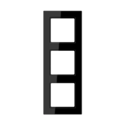 Immagine di Jung cornice 3 Fach Serie A Creation NERO, 1 pezzi, AC 583 SW