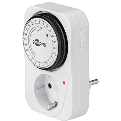 Immagine di Goobay 51276 Temporizzatore elettrico analogico per la presa e il controllo preciso semplice dei dispositivi elettronici