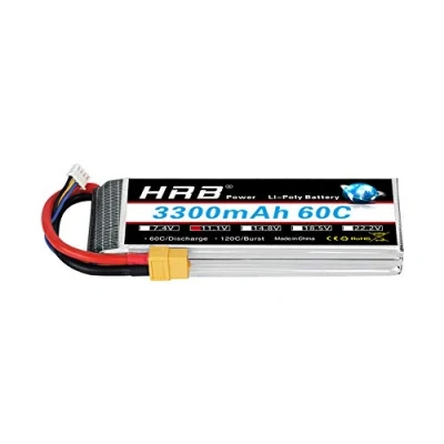 Immagine di HRB 11.1V 3300mAh 3S 60C Lipo RC batteria con XT60 Plug per Racing Airplane Elicottero Car Truck Boat Tr Slash DJI F450 F550 Phantom Flame Kyosho (11.1v 3300mah)