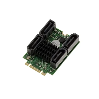 Immagine di KALEA INFORMATIQUE Scheda M.2 (M2 NGFF) PCIe M o B+M Key 4 SATA 6G RAID 0 1 10 HYPERDUO con chipset MARVEL 88SE9230