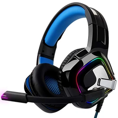 Immagine di Cuffie Gaming con Microfono Cancellazione del Rumore August EPG100 Bass Stereo per Giochi PC /PS4 /Xbox One /Laptop Over Ear Headset LED 3.5mm Jack Controllo Volume