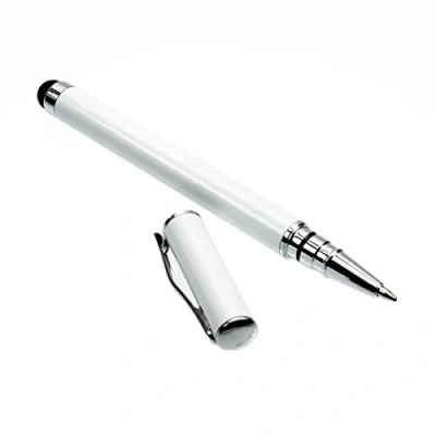 Immagine di kwmobile Pennino 2 in 1 Semplice ed Elegante con Penna per Tutti i Comuni Smartphone e Tablet Touchscreen Bianco
