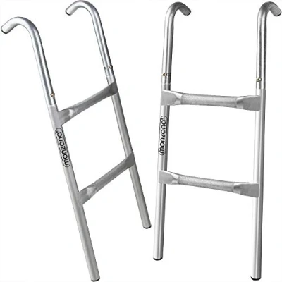 Immagine di Deuba Scaletta per Trampolino da Giardino 76 cm 2 Gradini Resistente ai Raggi UV Scala di Accesso Tappeto Elastico