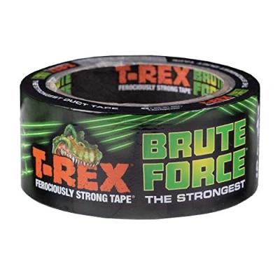 Immagine di T Rex Brute Force Nastro adesivo Gaffer, resistente e ad alte prestazioni, retro impermeabile, 48 mm x 9,1 m, nero