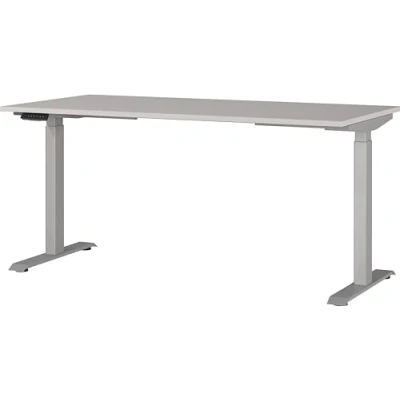 Immagine di Germania Scrivania 7908 643, in cachemire e argento, tel. regolabile altezza, 160 x 120 80 cm (LxAxP)