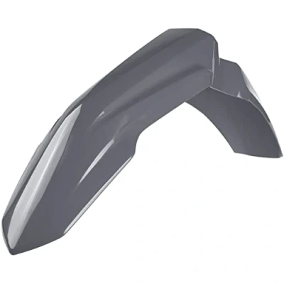 Immagine di POLISPORT 8686100004 Parafango anteriore replica OEM realizzato in plastica lucida durevole e resistente compatibile con le moto Honda colore nardo grigio