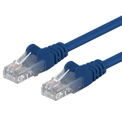 Immagine di PremiumCord Cavo Patch Cat 6 UTP, 1Gbit/s, Ethernet, LAN, RJ45 Connettori, Flessibile e Robusto, AWG 26/7, Conduttori 100% CU, Blu, 0,5 m