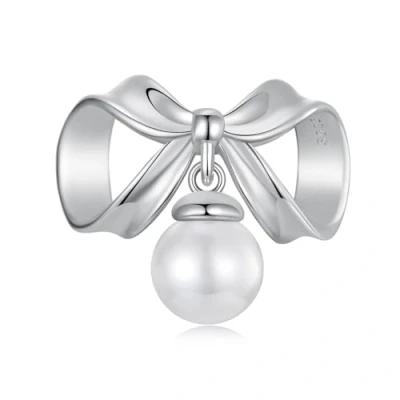 Immagine di Ciondolo da donna in argento Sterling 925, a forma di cuore con mani, compatibile braccialetto Pandora, Perla, Perla