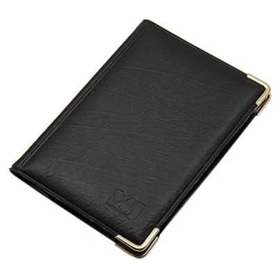 Immagine di Porta carte di credito con 12 scomparti MJ Design Germany Made in UE diversi colori e designs (Design 3 / Nero)