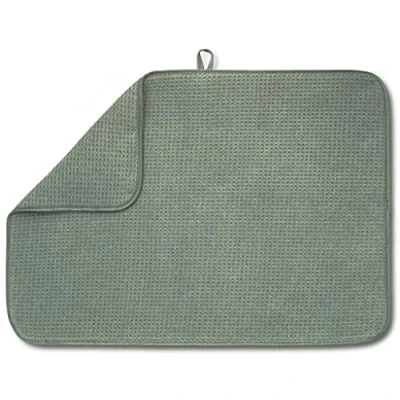 Immagine di Bellemain Tappetino scolapiatti XXL, 61 x 43 cm, in microfibra, super assorbente, colore: verde