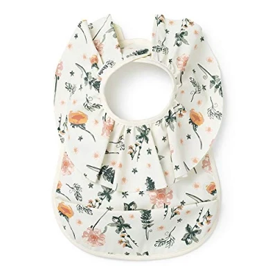 Immagine di Elodie Details Bavaglino Impermeabile per Bimbo e Bimba Design Scandinavo Meadow Blossom, Bianco a Fiori