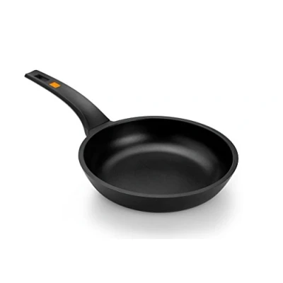 Immagine di BRA Efficient Padella Fonda Antiaderente, in Alluminio Pressofuso, Adatta Ai Piani Cottura a Induzione, Nero, 22 cm