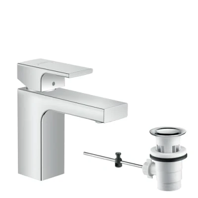 Immagine di hansgrohe Vernis Shape Miscelatore monocomando lavabo 100 con saltarello, cromo, 71561000