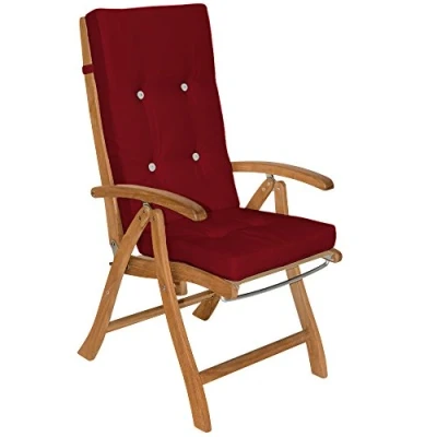 Immagine di Detex Set 6X di Cuscini Sedie con Schinale Alto Vanamo Stringhe Fissaggio Lavabili Rosso