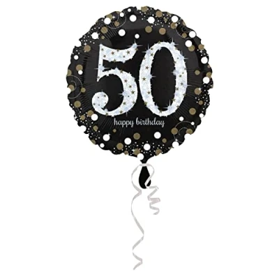 Immagine di Pallone foil Standard 17&quot;&quot; 42 cm Sparkling Birthday 50
