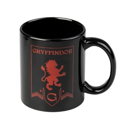 Immagine di Grupo Erik: Tazza Grifondoro Harry Potter Nera Collection, 350 ml in ceramica, Gadget, Regalo Grifondoro, Gadget