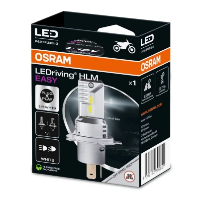 Immagine di OSRAM LEDriving HLM EASY ≜ H4/H19, lampada per fari a LED moto, bianco freddo 6500K, abbagliante e anabbagliante retrofit LED, solo uso fuoristrada no ECE, 1