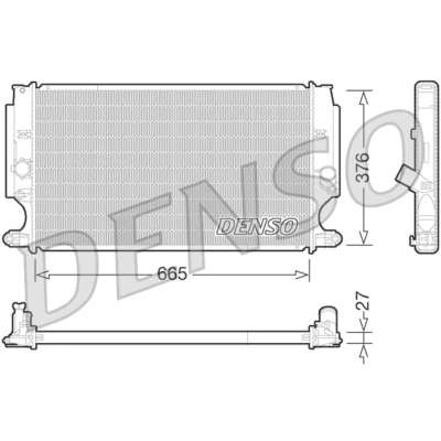 Immagine di Radiatore, raffreddamento motore DENSO DRM50072