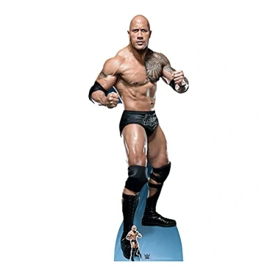 Immagine di STAR CUTOUTS Official WWE Just Bring It&#039;, Lifesize Cardboard Cutout, Tall The Rock Dwayne Johnson SC1239, sagoma in Cartone Perfetta per Compleanni, Regali, Feste e Fan, Altezza 195 cm, Roccia