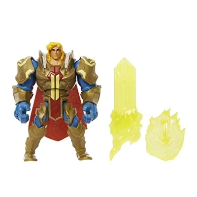 Immagine di Masters of the Universe MOTU He Man Action Figure con Armatura e Accessori Oggetto da Collezione 14 cm Regalo per Bambini 4+ Anni