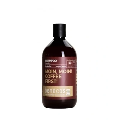 Immagine di benecos Bio Shampoo per capelli normali, caffè biologico MOIN MOIN! COFFEE FIRST! vegano plastica riciclata