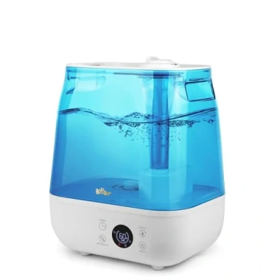 Immagine di Bear 2024 Umidificatore 6L Top Fill Umidificatore, Timer, Modalità sonno, Umidità costante, Aroma Disc, Doppio ugello girevole a 360, 28 dB Ultra Silent, adatto per neonati e piante
