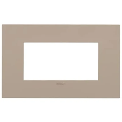 Immagine di Vimar 19954.32 Placca Arké fit 4 moduli, metallo, tortora