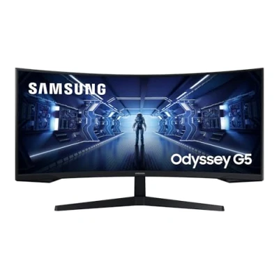 Immagine di Samsung Odyssey G5 C34G55TWWP Monitor LED ERP G (A G) 86.4 cm (34 pollici) 3440 x 1440 Pixel 21:9 1 ms DisplayPort, HDMI ™, Cuffie (jack da 3,5 mm) VA LCD