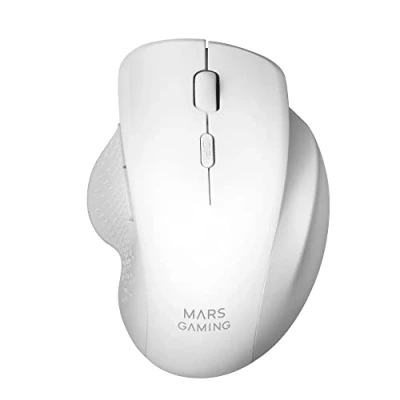 Immagine di MARSGAMING MMWERGOW, Mouse Ergonomico Senza fili per PS4/PS5/XBOX/PC/Mac, Bianco