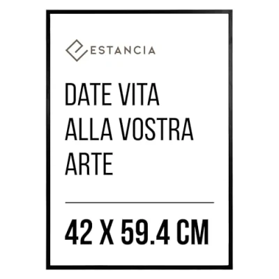 Immagine di Estancia Cornice Portafoto In Legno Nero 42x59,4 cm (A2) Con Vetro Plexi Infrangibile Moderna din A2 Nera