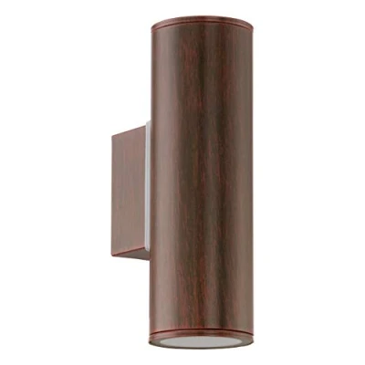 Immagine di EGLO Riga applique LED per esterni a 2 luci, in acciaio inox effetto ruggine, IP44