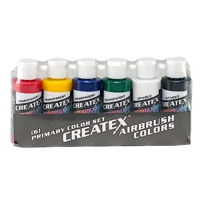 Immagine di Createx Wicked Colors Primary kit 5 Colori aerografo 1 Reducer