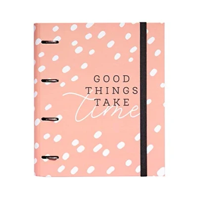 Immagine di Grupo Erik: Raccoglitore A4 Glitter Gold Dreams, a 4 anelli con elastico e copertina rigida in cartone, 32 x 27,5 cm, Cartella Portadocumenti A4, rosa