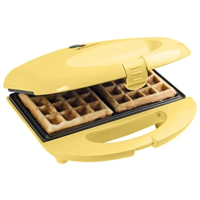 Immagine di Bestron waffle Maker, piastra per a forma di belga, macchina con antiaderente &amp; indicatoro luminso, collezione Sweet Dreams, 700 watt, colore: Giallo
