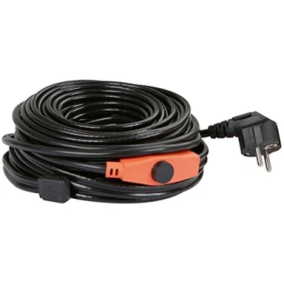 Immagine di Kerbl Cavo riscaldante termostato (Lunghezza 4 m, Tubo dell&#039;Acqua antigelo Fino a 45 C, per abbeveratoio Animali, Non Tubi, Potenza di Riscaldamento 32 W) 223586, Nero, 4m