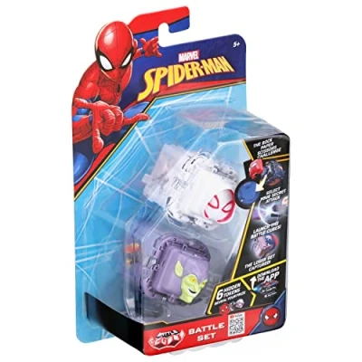 Immagine di Battle Cubes 37200 Spider Gwen VS Green Goblin Set di Accessori Fidget per Manubrio, Colore: Nero