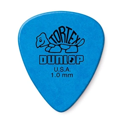 Immagine di Dunlop Tortex Plettri standard per chitarra, 1,0 mm, confezione da 24, colore: blu