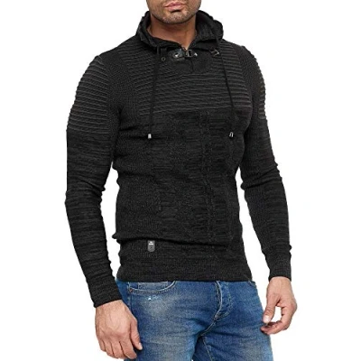 Immagine di RED BRIDGE Felpa Lavorata a Maglia Maglione da Uomo in Cotone con Collo Alto Nero S