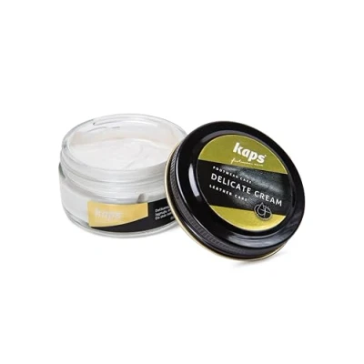 Immagine di Kaps Crema per la Cura delle Scarpe, Intensiva e Nutrimento Pelle, Delicate, 70 Colori (401 Argento)