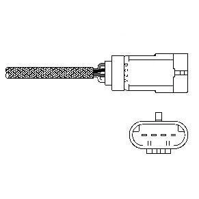 Immagine di DELPHI ES10793 12B1 Sonda lambda planare, riscaldato RENAULT: CLIO 3, 2, Kangoo I