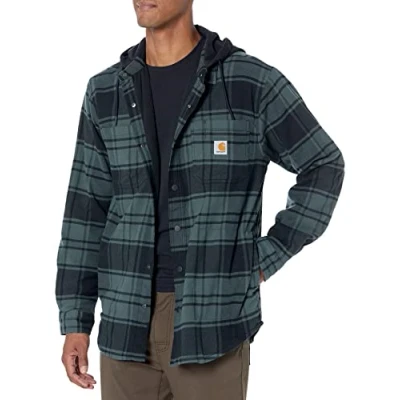Immagine di Carhartt Herren Flannel Fleece Hemdjacke, Elm Grau, XXL, 105621