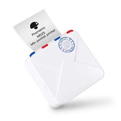 Immagine di Phomemo M02S Stampante Mini Termica Bluetooth, Piccola Wireless per Adesivi Smartphone, Compatibile con iOS e Android, Bianco