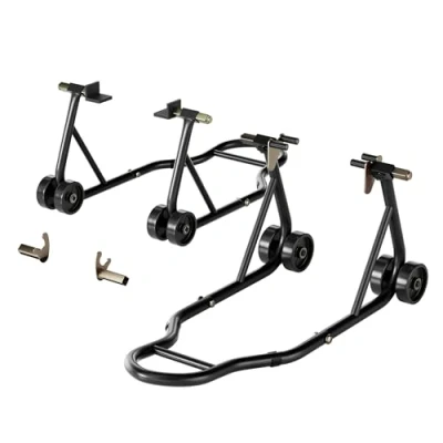 Immagine di SPECSTAR Cavalletti per moto, capacità di 400 kg, combinazione sollevamento della ruota anteriore e posteriore con bobina regolabile U+L, supporti paddle carichi pesanti