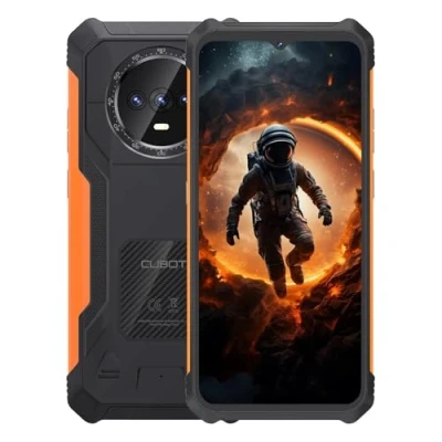 Immagine di Cubot KingKong ES Smartphone HD+ da 6,56&quot;, 16GB (6GB+10GB) RAM e 128GB ROM, Tripla fotocamera 48 MP, Batteria 5100mAh, Android 14, Processore OctaCore, Colore Nero+Arancione